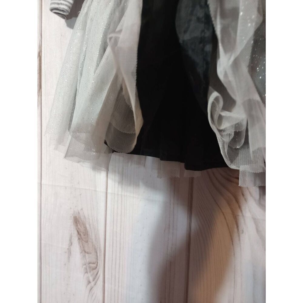 Counting Daisies Dress Girls 6 Halloween Ghost Gray White - Picture 4 of 7